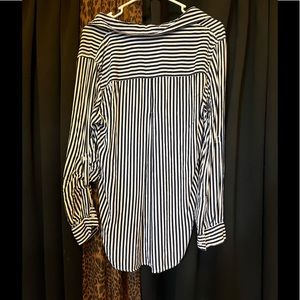 Stripped long button down